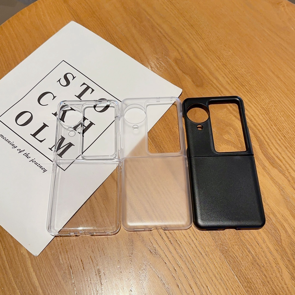 เคสโทรศัพท์มือถือแบบใส ผิวด้าน ฝาพับ เรียบง่าย สําหรับ OPPO Find N3 N3Flip