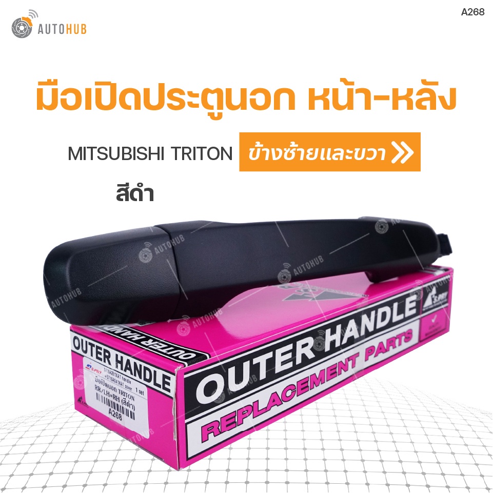 มือเปิดประตูด้านนอก MITSUBISHI TRITON ปี 2005-2012 สีดำ S.PRY (1ชิ้น) M - รูปที่ 6