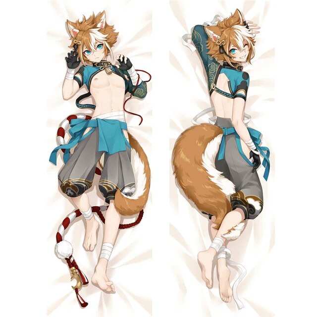 180cm Anime Game Genshin Impact Gorou Wu Lang Dakimakura Cosplay Pillow Case Hugging Body Costume Ot