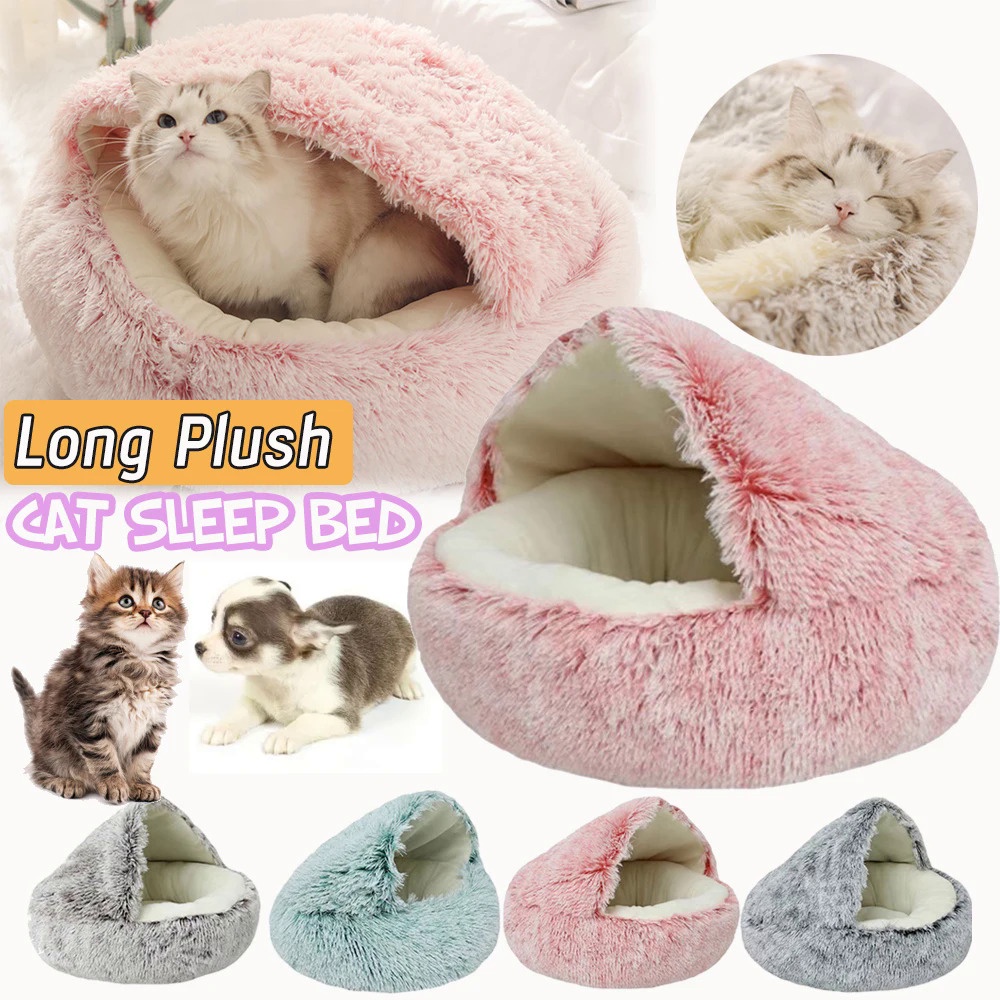 Cat House Bed For Cats Dog Mat Warm Sleep Cat Nest Cushion Dog Puppy Couch For Cat Puppy Plush Sleep