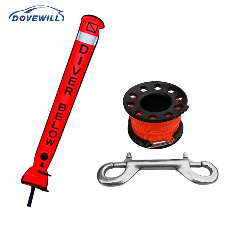 [Dovewill] หลอดทุ่นดําน้ํา SMB Marker พร้อม Dive Reel Spool Gear หลากสี