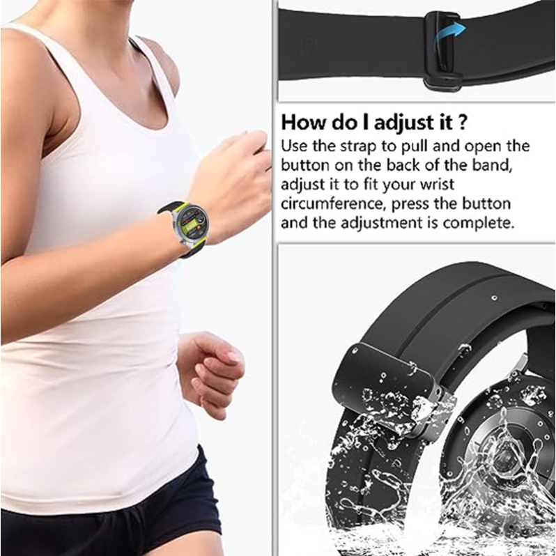 สาย smart watch garmin venu 3 สายนาฬิกาข้อมือซิลิโคน หัวเข็มขัดแม่เหล็ก สําหรับ Garmin Venu 3 Venu3 นาฬิกาอัฉริยะ