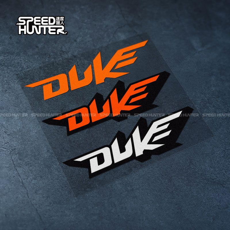 Ktm DUKE Letter Sticker DUKE200 DUKE390 Motorcycle Fuel Tank Decoration Waterproof Sticker Reflectiv