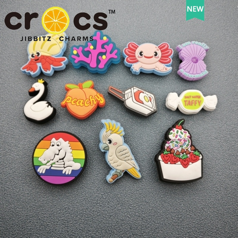 jibbitz crocs แท้ หัวเข็มขัด Crocs รูปการ์ตูนดอกไม้ อุปกรณ์เสริม สําหรับตกแต่งรองเท้า DIY