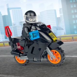 1 ชิ้น ตํารวจเมือง SWAT แร็ปเตอร์ รถจักรยานยนต์ โมเดล บล็อกตัวต่อ Diy MOC Brikcs ของเล่นเด็ก Gifs