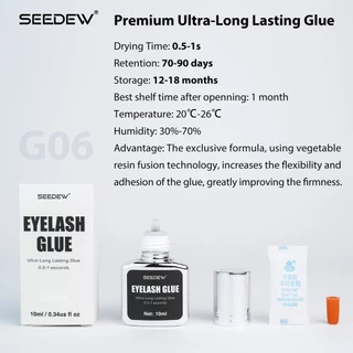 Seedew กาวต่อขนตา กาวแห้งเร็ว 0.5-1 วินาที กาว 10 มิลลิลิตร ซุปเปอร์กันน้ำ แต่งหน้า มืออาชีพ