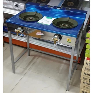 LUCKY FLAME เตา KB5 คู่ ลัคกี้เฟลม รุ่น SA-820 หน้าสแตนเลส ขาเหล็ก อย่างดี ไฟแรง ไฟสวย