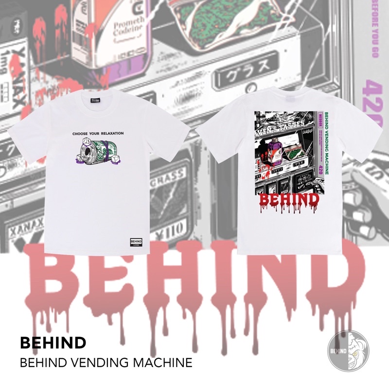 ดีมาก BEHIND CLOTHING เสื้อยืดลาย “BEHIND VENDING MACHINE”