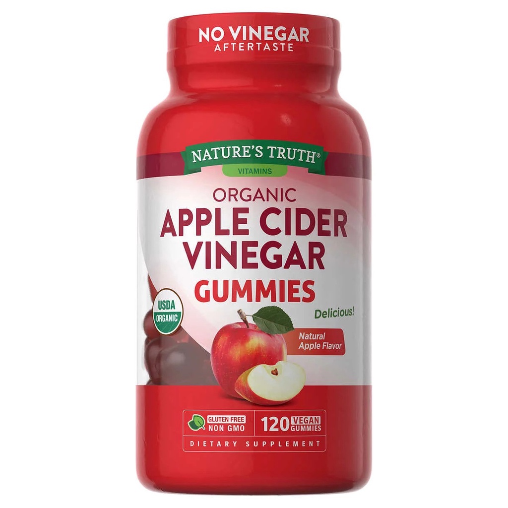 Nature‘s Truth Organic Apple Cider Vinegar Gummies 500 mg. (120กัมมี่)🍎 กัมมี่แอปเปิ้ลไซเดอร์