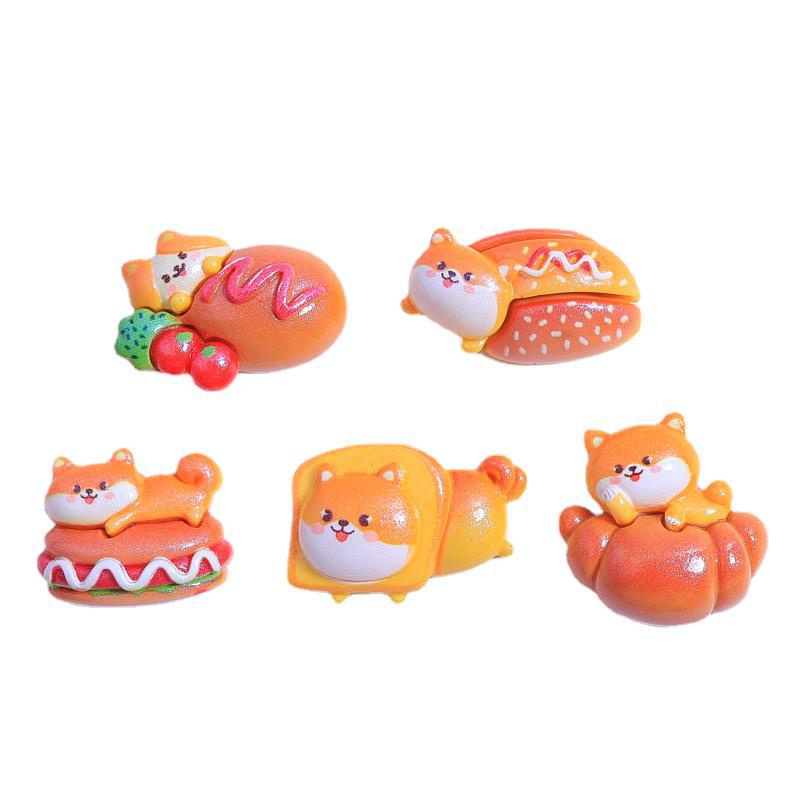 เรซิ่น diy เครื่องประดับ จี้เรซิ่น รูปการ์ตูนลูกสุนัข ขนาดเล็ก แบบสร้างสรรค์ diy สําหรับตกแต่งผม กิ๊บติดผม