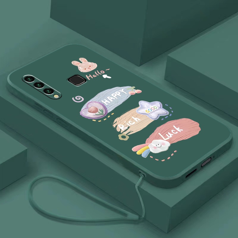 เคสโทรศัพท์มือถือ ซิลิโคน ขอบตรง ป้องกัน ลาย Happy New 2024 สําหรับ VIVO Y3S 2020 Y3S Y11 Y12 Y15 Y17 Y19 Y12i