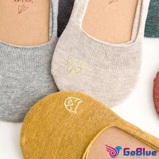 GoBlue ถุงเท้าแบบสั้น ถุงเท้าข้อสั้น ผ้านุ่มใส่สบาย ถุงเท้าลายแมวน่ารัก Women's Socks