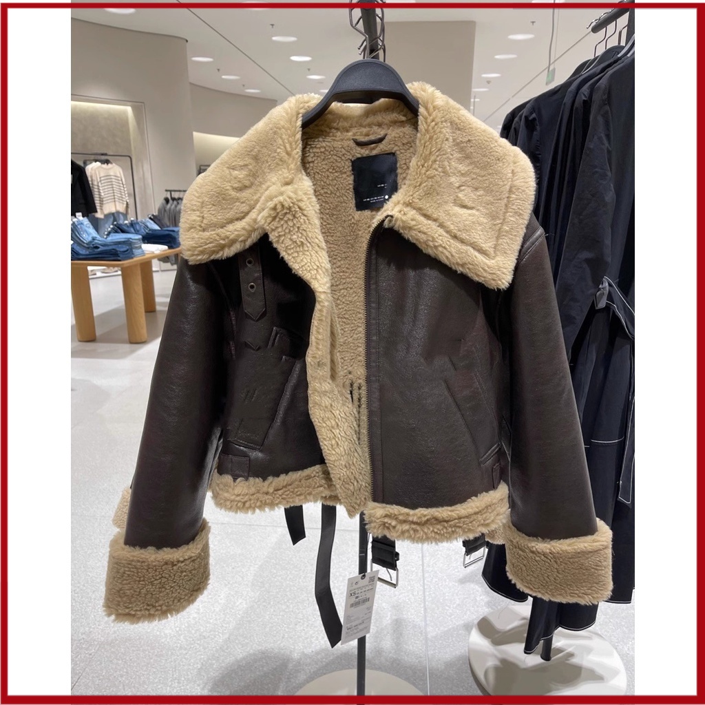 Zara เสื้อโค้ทแจ็กเก็ต ขนเฟอร์เทียม สไตล์ใหม่ เหมาะกับฤดูใบไม้ร่วง ฤดูหนาว2969258
