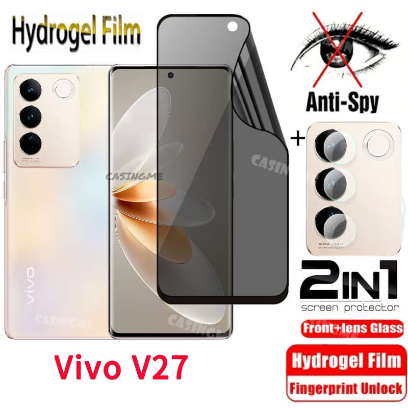 ฟิล์มไฮโดรเจลนิ่ม กันรอยหน้าจอ กันแอบมอง เพื่อความเป็นส่วนตัว สําหรับ Vivo V27 2023 Vivo V27 V27E 5G