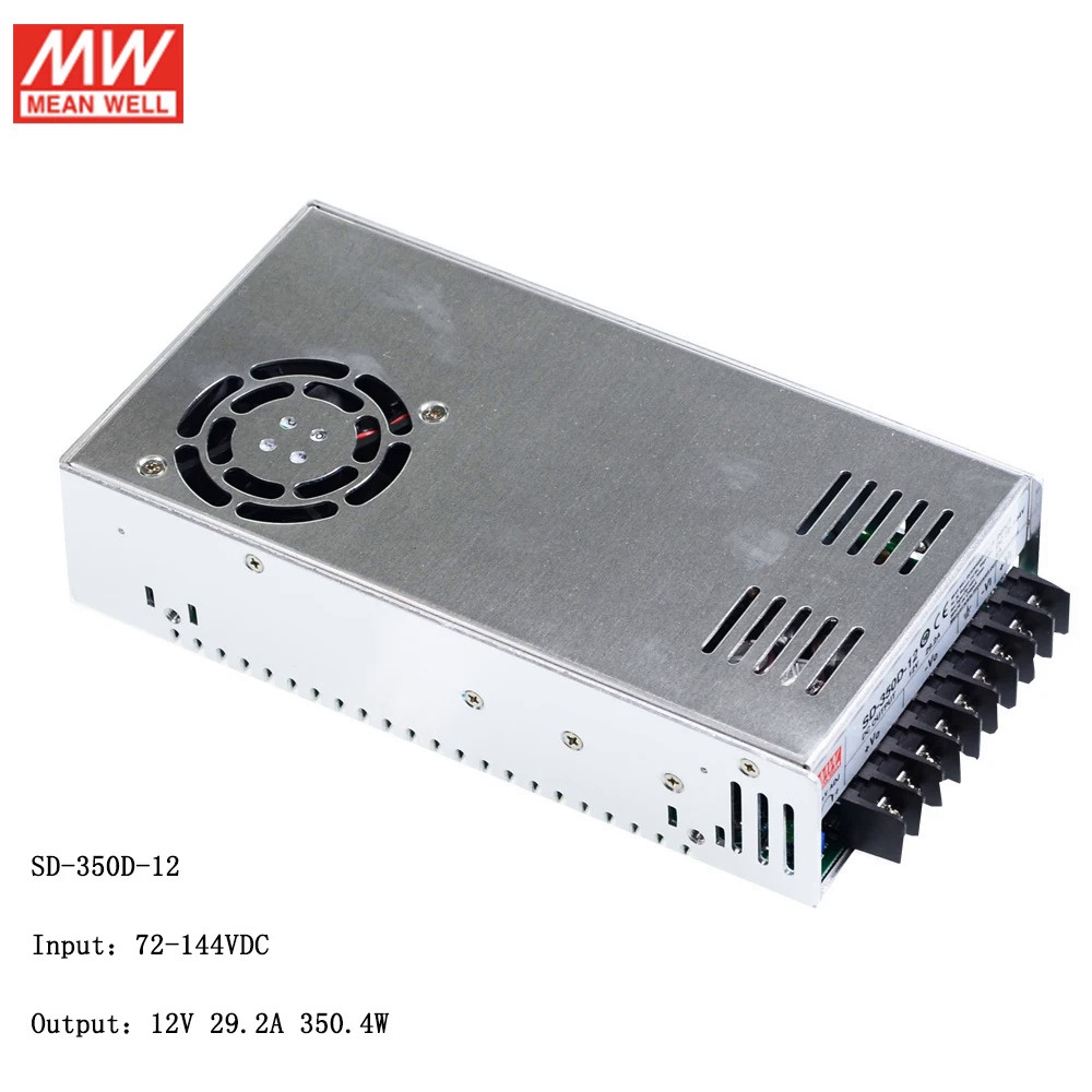 Mean WELL SD-350D-12 อินพุต 72 ~ 144V DC ถึง 12V DC 350W DC-DC Converter Switching Power Supply 12V 