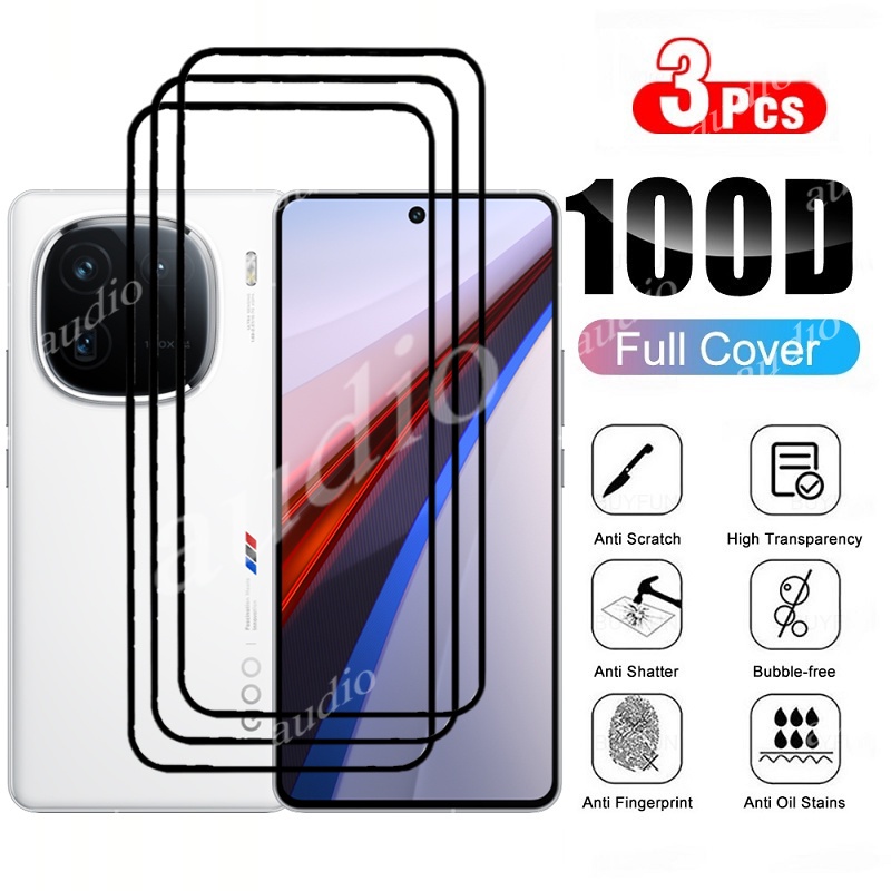 ฟิล์มกระจกนิรภัยกันรอยหน้าจอ HD กันรอยขีดข่วน สําหรับ IQOO 12 5G 2023 IQOO 12 iQOO12 5G 9H 3 ชิ้น