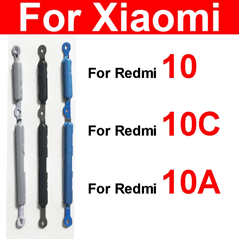 ปุ่มปรับระดับเสียงด้านข้าง เปิดปิด แบบเปลี่ยน สําหรับ Xiaomi Redmi 10 10A 10C