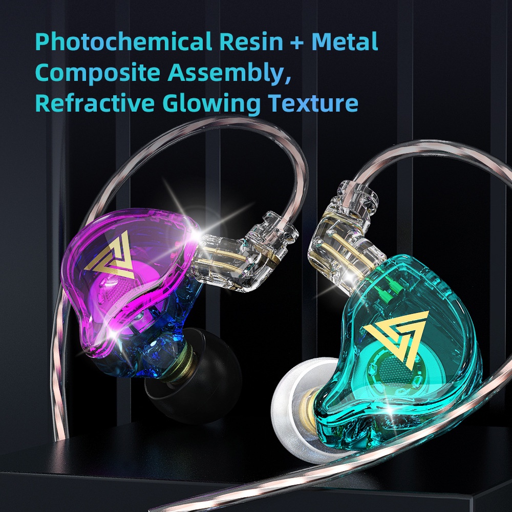 QKZ AK6 ไฮไฟกีฬาหูฟังแบบมีสายพร้อมไมโครโฟนชุดหูฟังเกม 3.5 มม