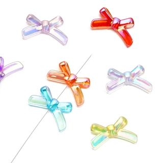 St. kunkka 10 ชิ้น 19.5 * 33 มม.อะคริลิคยาว AB โบว์สีสันสดใสสําหรับ DIY สร้อยคอสร้อยข้อมือทํา