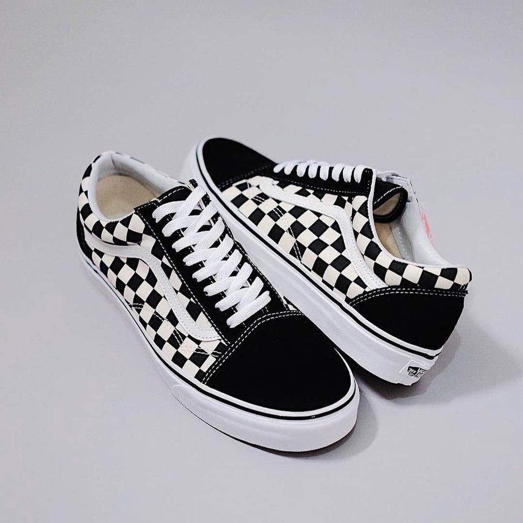 Vans Old Skool Classic Black White &amp; Yellow Willy &amp; Catur Shoes - VANS Off White 100% Quality Worm