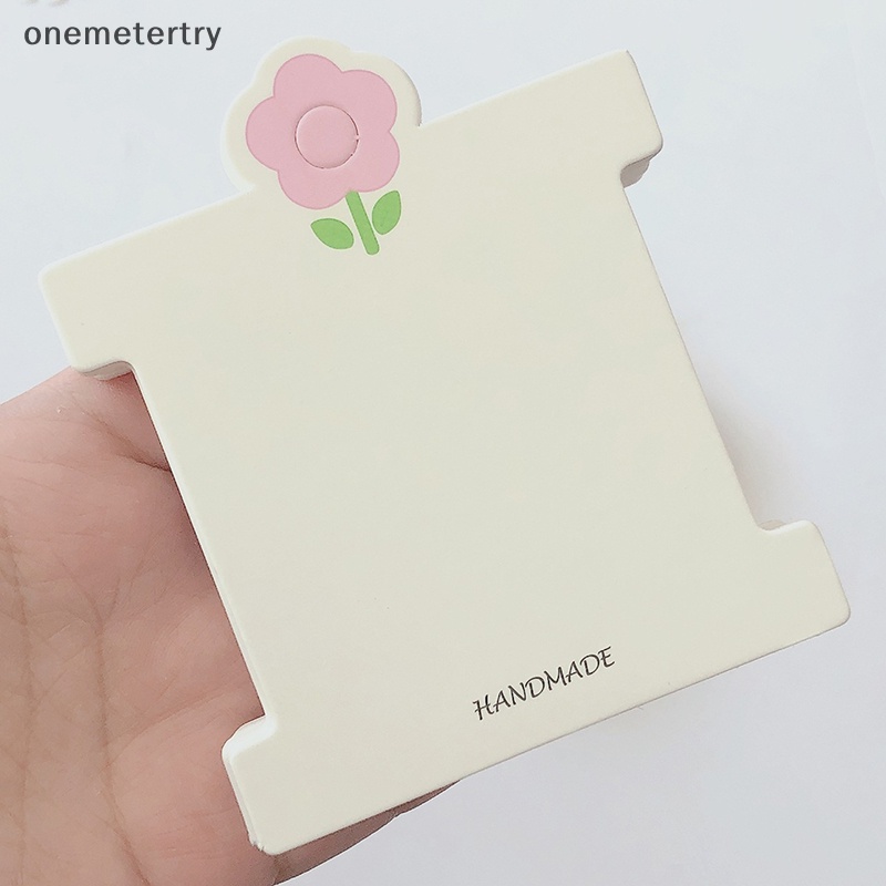 Onem ป้ายแท็กกระดาษแข็ง ลายดอกไม้ สีชมพู แฮนด์เมด DIY สําหรับแขวนกิ๊บติดผม เครื่องประดับ กิ๊บติดผม 50 ชิ้น