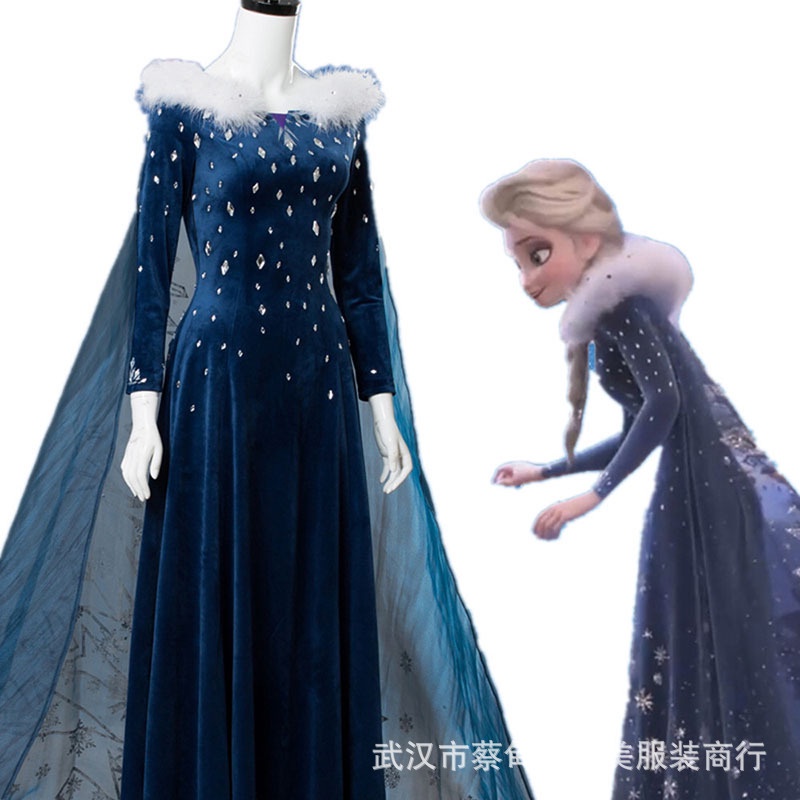 ชุดเดรสคอสเพลย์เจ้าหญิงเอลซ่า Snow Treasure's Ice and Snow Adventure Dress