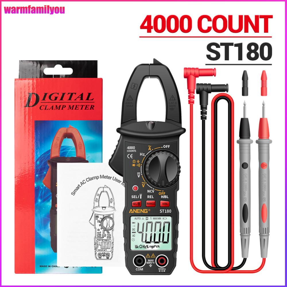【warmfamilyou】 ST180 4000 Count Digital current Clamp Meter NCV เครื่องทดสอบมัลติมิเตอร์