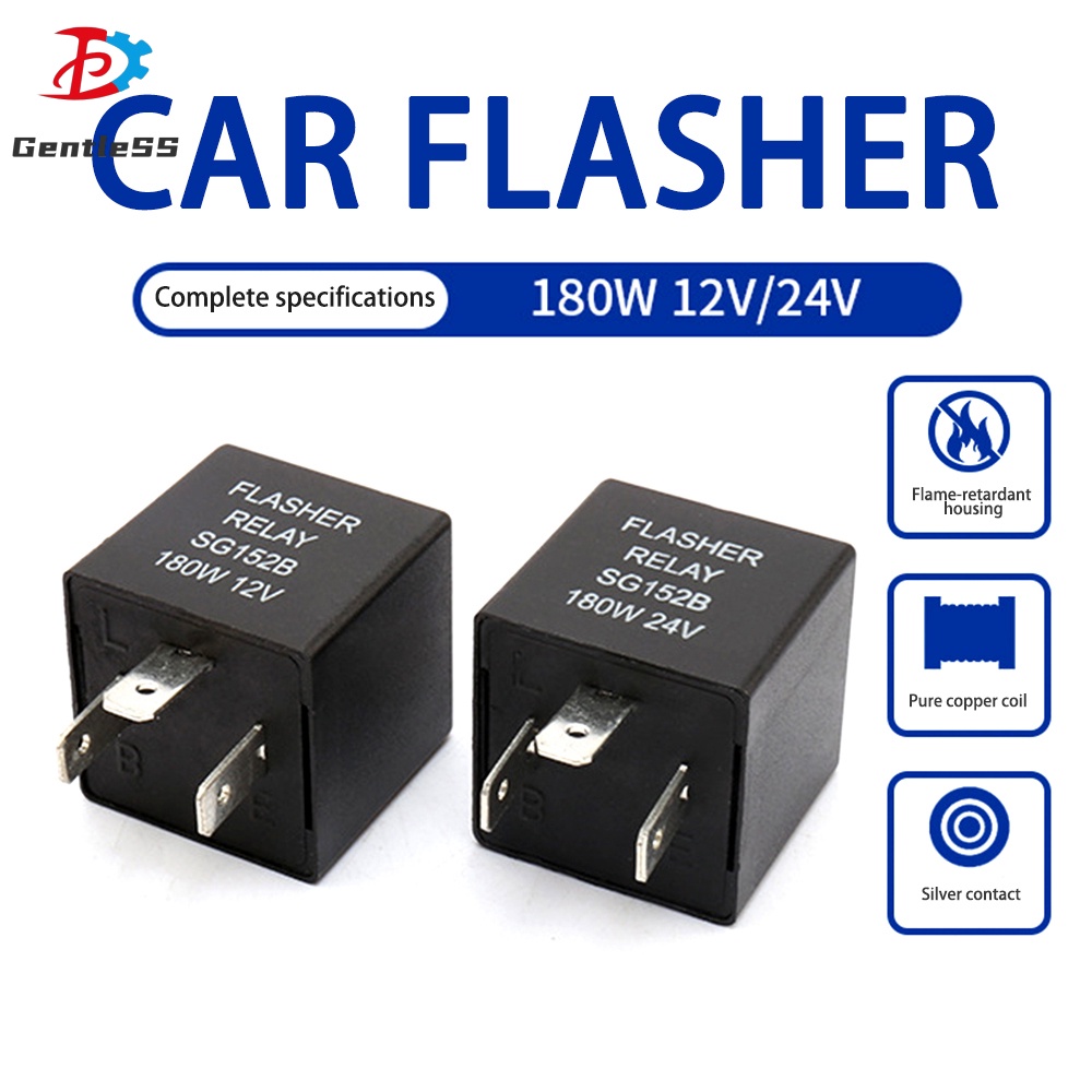 SG152B DC12V/DC24V 3PIN ยานยนต์รถจักรยานยนต์พวงมาลัยปกติเปิดแฟลชรีเลย์ไม่มีฐาน
