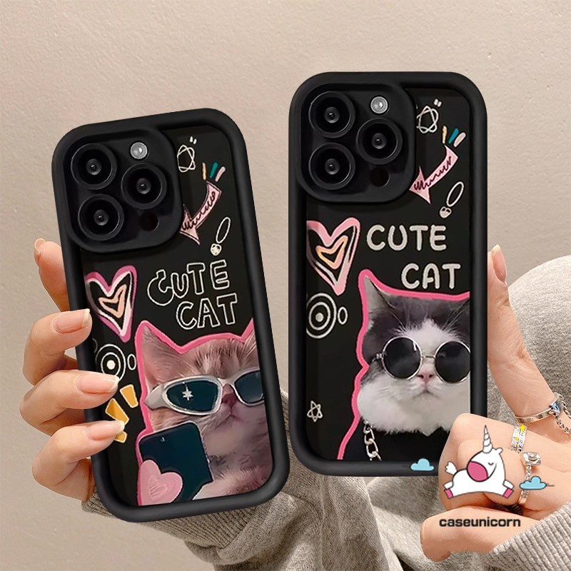 เคสโทรศัพท์มือถือ ลายการ์ตูนแมวน่ารัก สําหรับ Redmi 13C 9C 10C 9 A1 9A 12C 10A 12 A2 9T Note 9 12 10 11 10s 8 Pro Max Poco X5 M3 C55 Mi 11 12 Lite เคสนิ่ม
