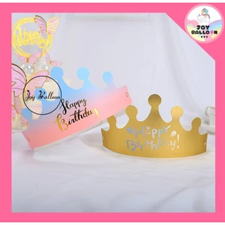 มงกุฎวันเกิด หมวกวันเกิด Happy Birthday ปรับขนาดได้ใช้ได้ทั้งเด็กและผู้ใหญ่ สินค้าทำจากกระดาษ พร๊อบถ่ายรูป หมวกปาร์ตี...