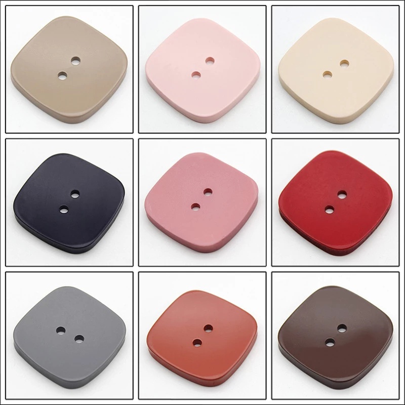 10 ชิ้นปุ่มงานฝีมือเรซินที่มีสีสัน – อุปกรณ์เย็บผ้า 2 หลุมตกแต่งสําหรับเสื้อผ้า, กระเป๋า & DIY Manualidades