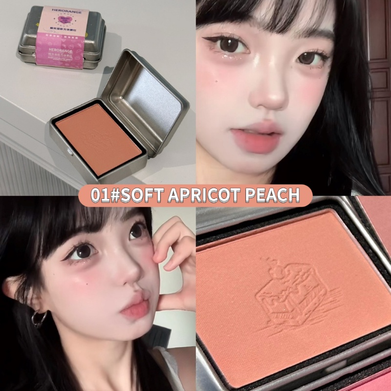Herorange บลัชออนปัดแก้ม เนื้อแมตต์ สีน้ําตาล สีเทา ธรรมชาติ
