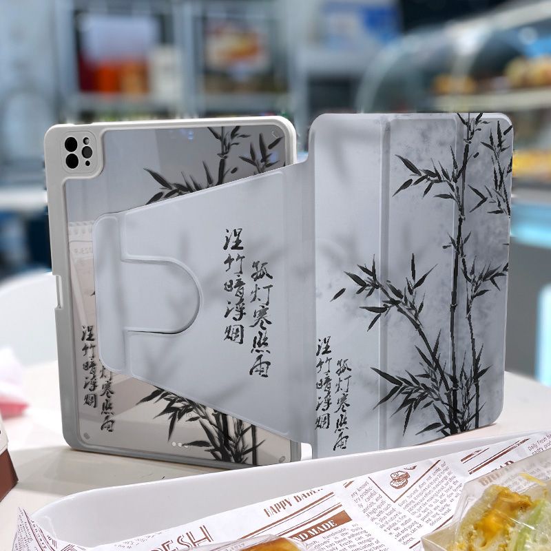 [360 ° เคสแท็บเล็ต ลายการ์ตูนไม้ไผ่ พร้อมช่องใส่ปากกา สําหรับ iPad Gen9 Gen10 Air5 iPad Gen8 Gen7 iPad Air4 11pro 2022 2021