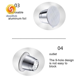 สติกเกอร์ฟอยล์อลูมิเนียม 37 มม. ใช้ซ้ําได้ ทนทาน สําหรับปิดฝาหม้อกาแฟ Nespresso 100 ชิ้น