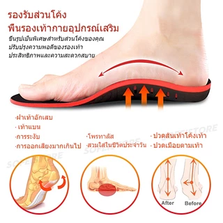 แผ่นรองรองเท้าเพื่อการรองรับอุ้งเท้าสำหรับผู้ป่วยโรคพังผืดใต้ฝ่าเท้าและเท้าแบน ช่วยบรรเทาอาการปวด