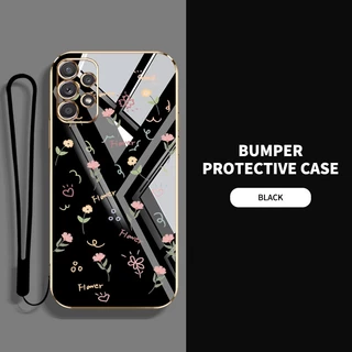 เคสโทรศัพท์มือถือ ซิลิโคน กันกระแทก ลายดอกไม้ สําหรับ Samsung Galaxy A52 A72 A32 A23 4G A52 A72 A32 A23 A33 A53 A73 5G