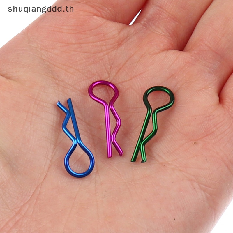 <Shuqiangdd.th> 10 ชิ้นสแตนเลสสตีลคลิปสําหรับ Redcat HSP 1/10 RC อะไหล่รถยนต์