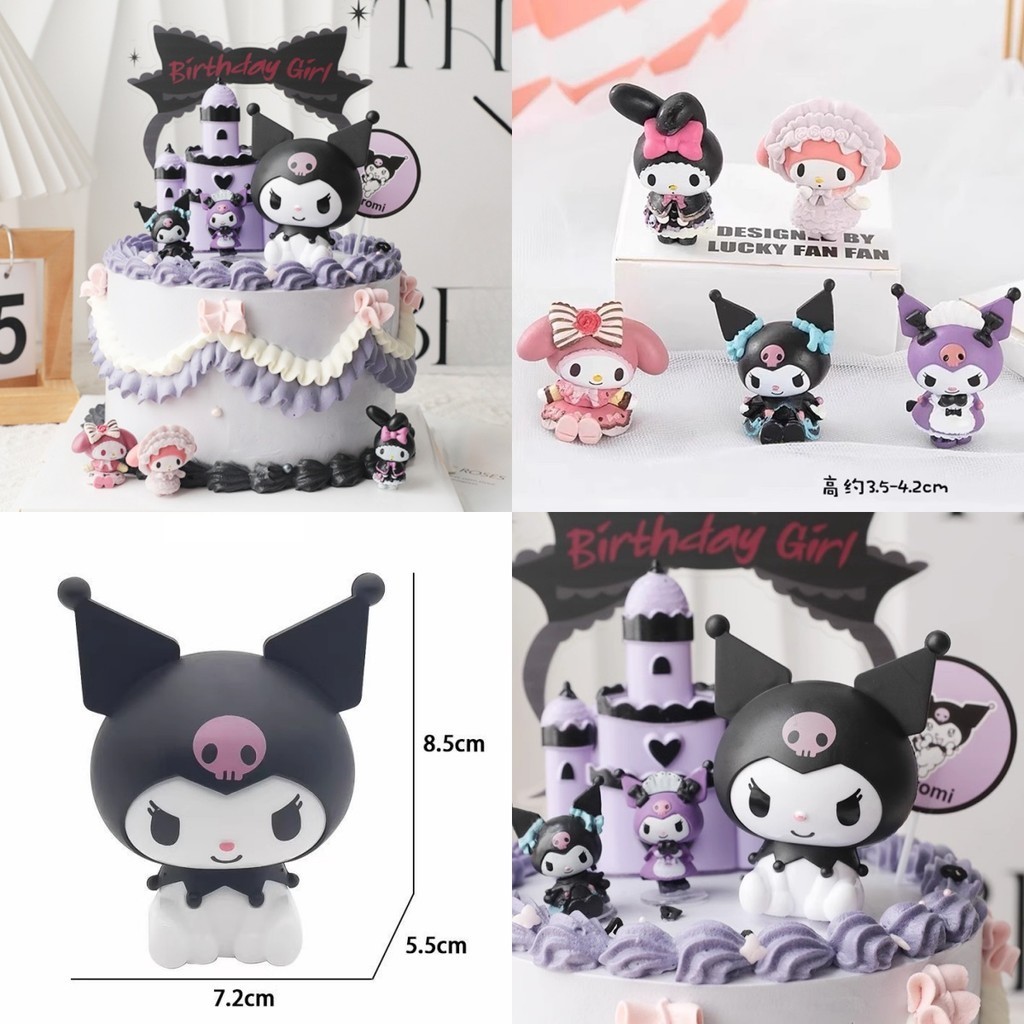 การ์ตูนคนดังทางอินเทอร์เน็ต ท็อปเปอร์ตกแต่งเค้กคุโรมิสีม่วง