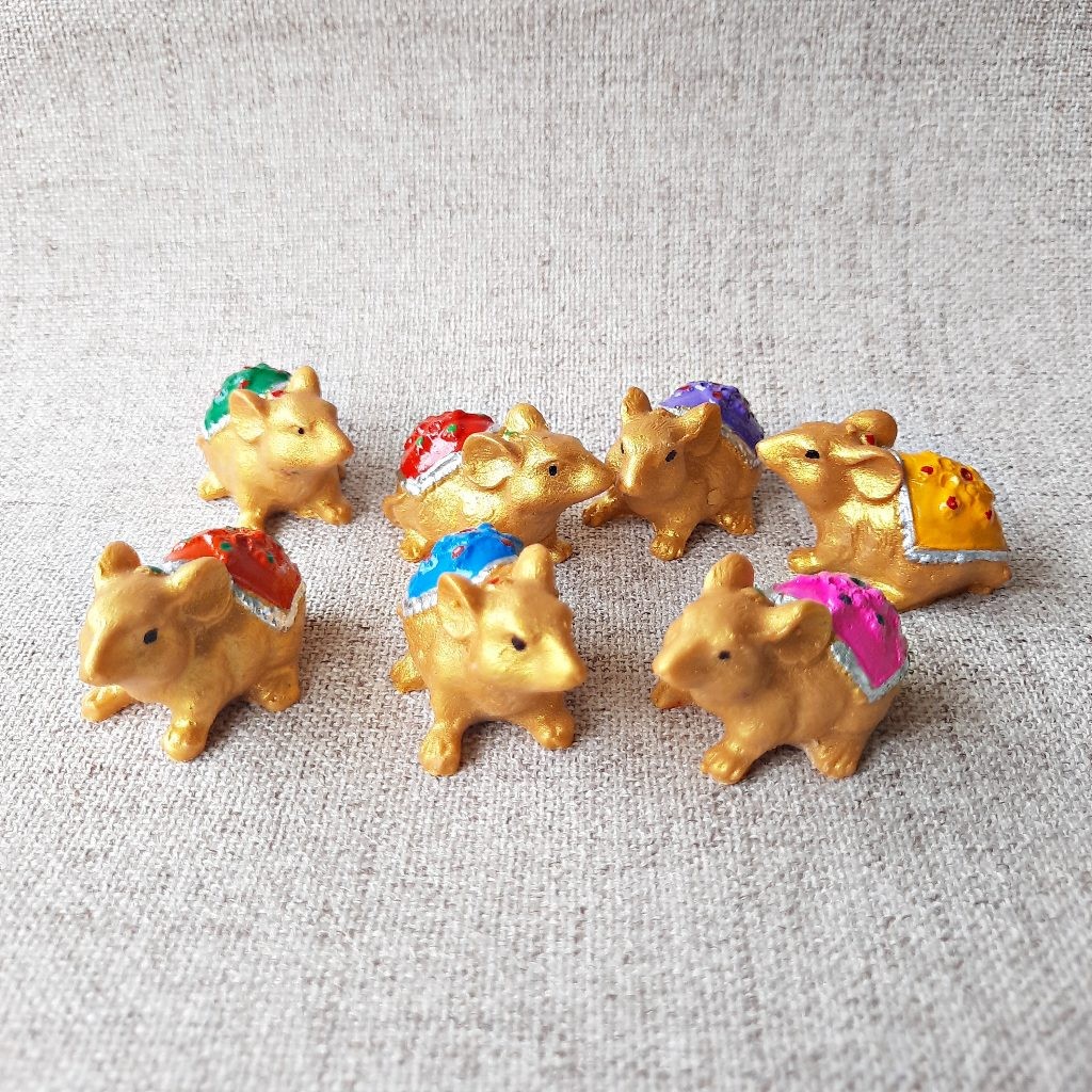 หนูมุสิกะเรซิ่น สีประจำวันเกิด เสริมพลังบูชาพระพิฆเนศ MOUSE02 - รูปที่ 3