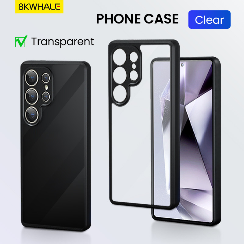SAMSUNG BKWHALE Matteโปร่งแสงเคสโทรศัพท์สําหรับSamsung Galaxy S26 S25 Ultra S24 S23 FE S22 Ultra S25 Edge S26+ S24 + S25FE S24FE S23FE S25 + S24 + S24 + S23 + กรณีแข็ง