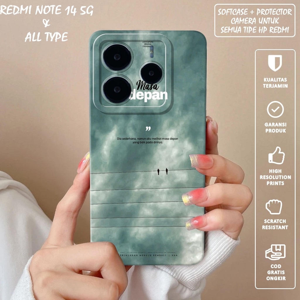 กล้อง SOFTCASE PRO ISLAMIC MOTIFTURE สําหรับสีแดง*MI NOTE 14 5G -