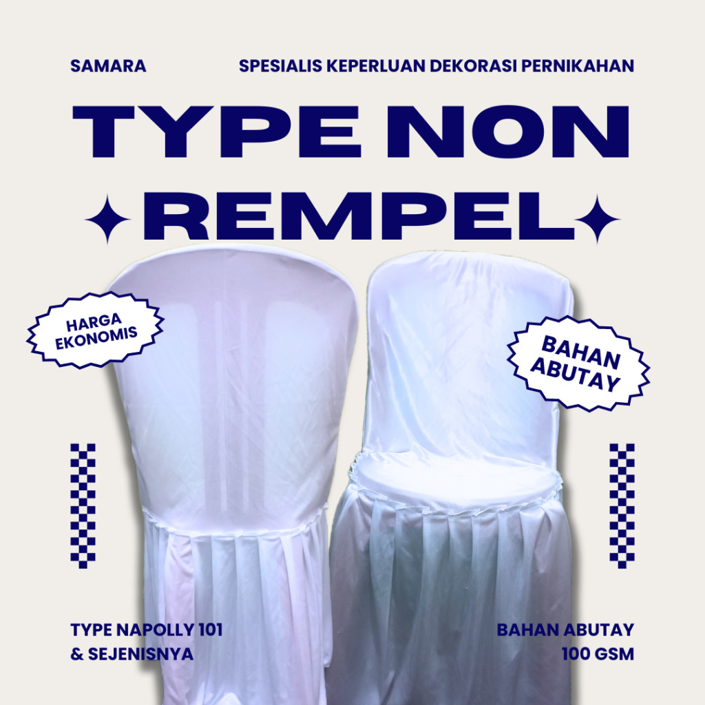 NAPLLY 101 ECONOMIC CHAIR COVER WITHOUT Ruffles