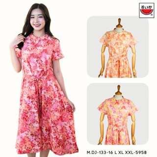 เสื้อแตงโม (SUIKA) - เดรสคอจีน แขนสั้น ผ้าป่านมัสลินผ่าหน้าต…