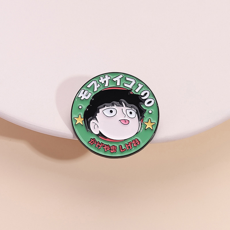 ตัวอักษรการ์ตูนญี่ปุ่นอวตารการ์ตูนเข็มกลัดอะนิเมะม็อบ PSYCHO 100 ป้ายโลหะเสื้อผ้ากระเป๋าเป้สะพายหลังตกแต่ง Pin เครื่องประดับของขวัญ