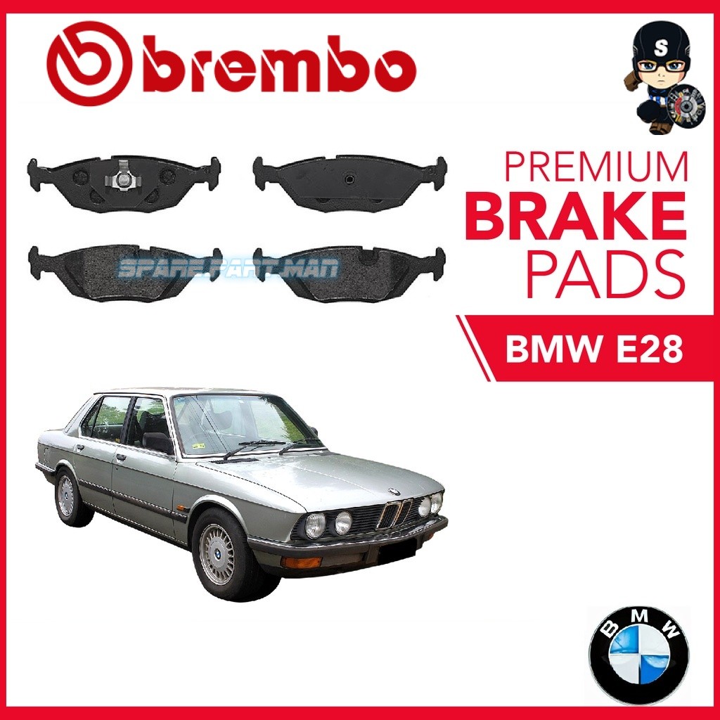 ผ้าเบรคหลัง BREMBO (1 ชุด) - BMW E28 520i,525i