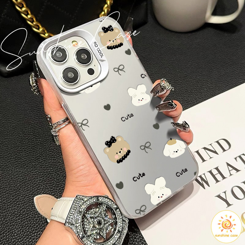 เคสโทรศัพท์ ลายกระต่ายขาว หมี For VIVO Y02 Y16 Y20 Y27 V27PRO V25 Y364G Y22 Y21 Y50 Y17S Y1S Y51#2020 Y17 Y91 Y15S เคส