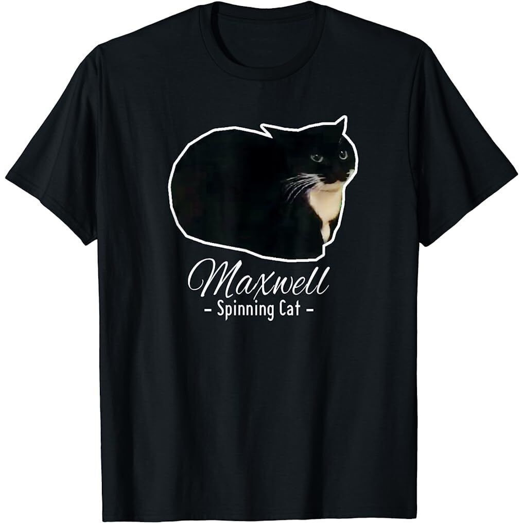 Top tee Spinning Cat Meme Maxwell เสื้อยืด Cat Meme
