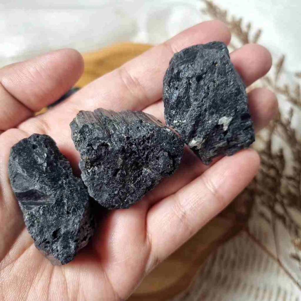 Raw Black Tourmaline Chunk - M Size