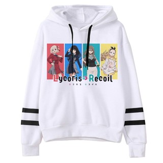 Lycoris Recoil เสื้อกันหนาว เสื้อวอร์ม มีฮู้ด ผ้าฟลีซ สไตล์โกธิค ฤดูหนาว สําหรับผู้หญิง