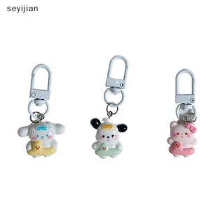 SANRIO 【Syj】พวงกุญแจเรซิ่น จี้การ์ตูนอนิเมะ Hello Kitty Kuromi Melody น่ารัก สําหรับห้อยกระเป๋า